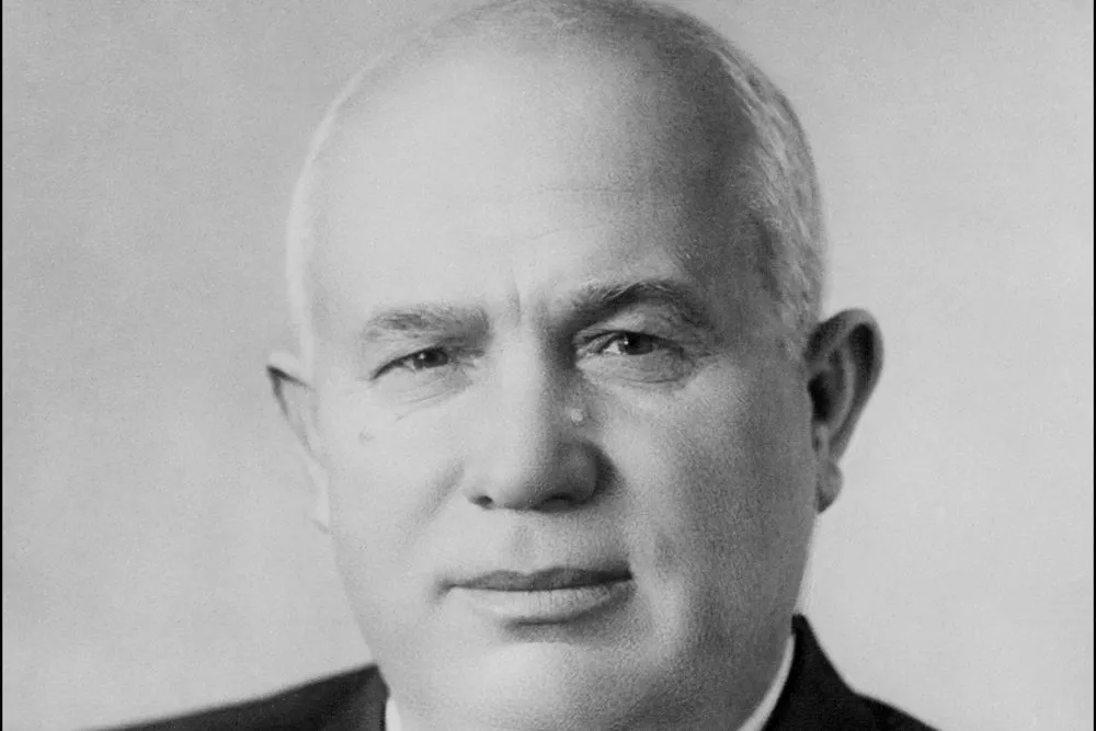 Soviet leader Nikita Khrushchev in a 1956 press photograph