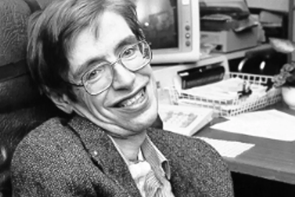Portrait of physicist Stephen Hawking